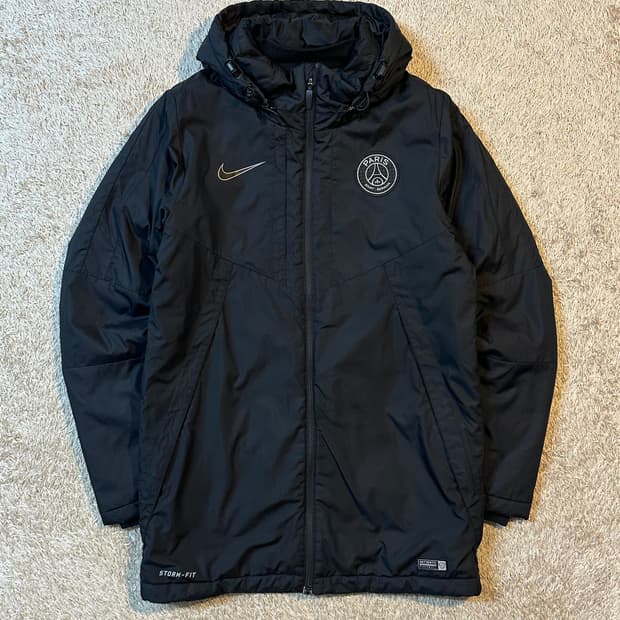 나이키 파리생제르망 PSG 스톰핏 미드필드 패딩 자켓 블랙