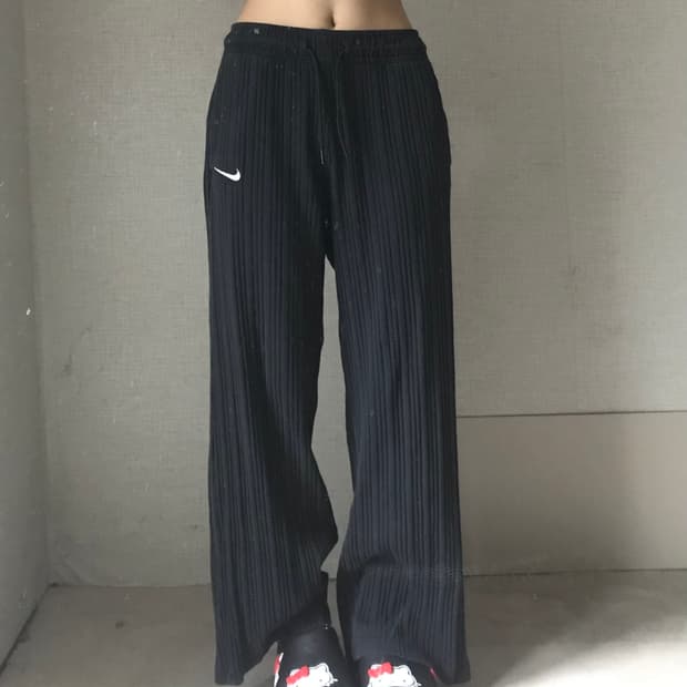 나이키 블랙 와이드핏 트레이닝팬츠