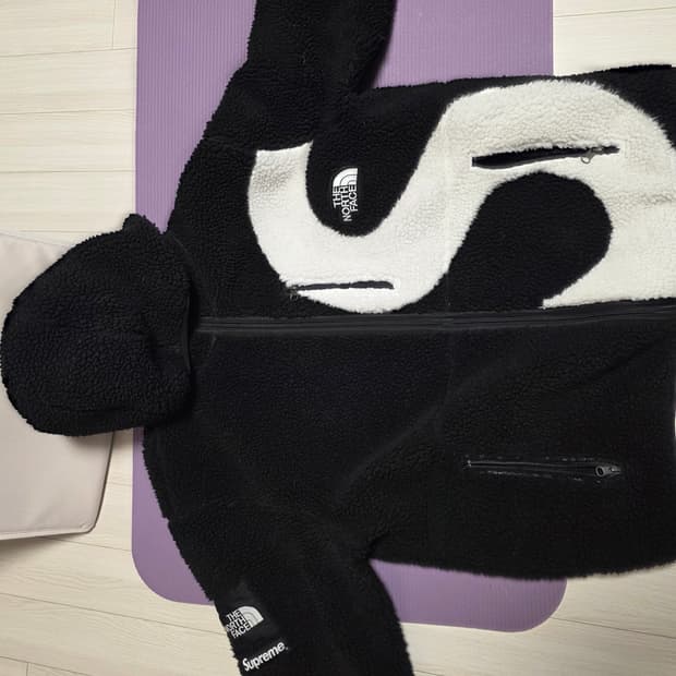 슈프림 × 노스페이스 S로고 후리스 XL