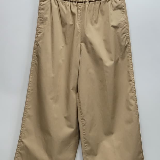 COS 코스 코튼 와이드 밴딩 팬츠 / 여 EUR 35 베이지
