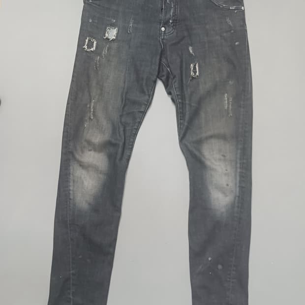 [34] 디스퀘어드2 더티오일 블랙 M 부블레진 청바지