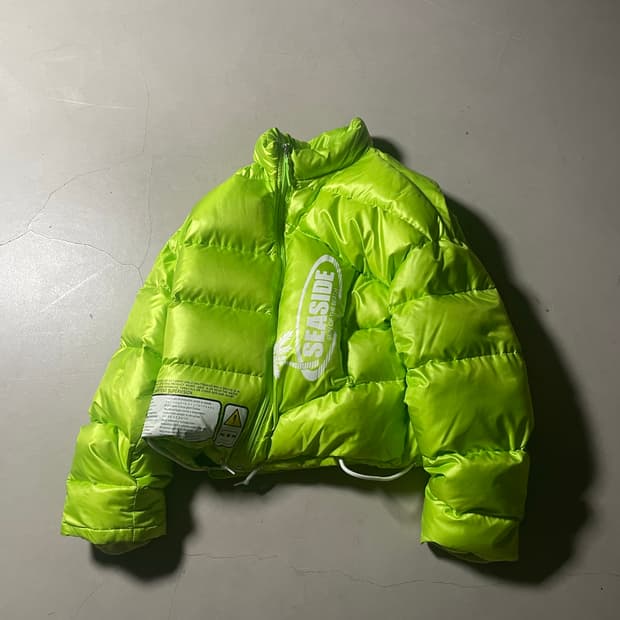 더블렛 Inflatable Down Jacket – Neon Green
