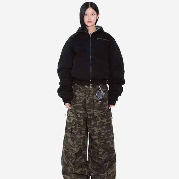 아캄 리버시블 블루종 카모,블랙