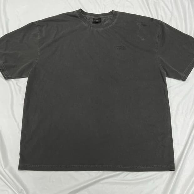 (XL) NINEZ 워시드 반팔 티 차콜