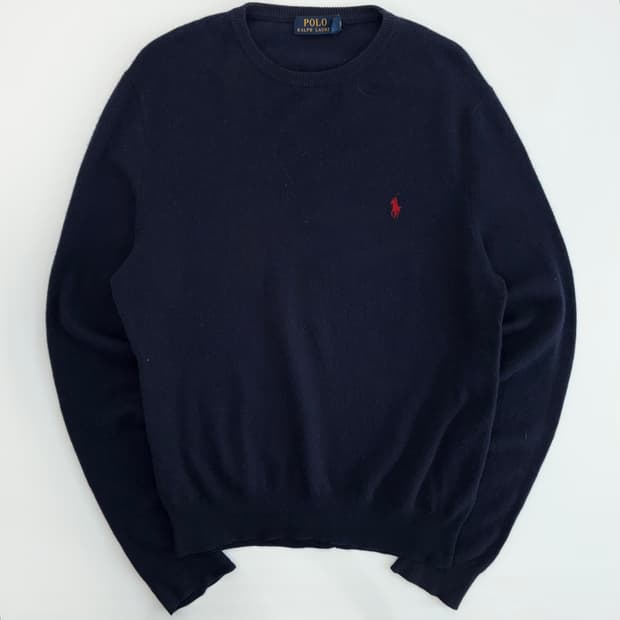 Polo 폴로 랄프로렌 네이비 울 라운드 니트