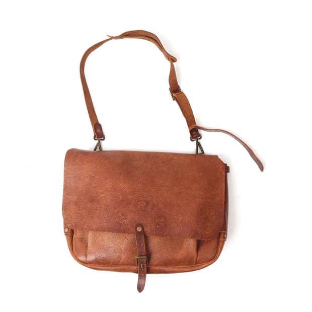 RRL leather mailbag massanger bag