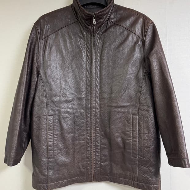 빈티지 마에스트로 브라운 양가죽 레더 가죽 자켓