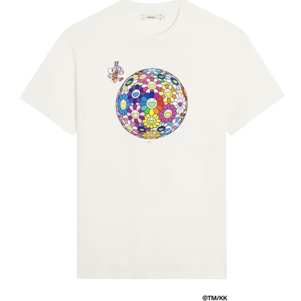 PANGAIA x 무라카미 다카시 x MoMA 플라워볼 티 오프화이트