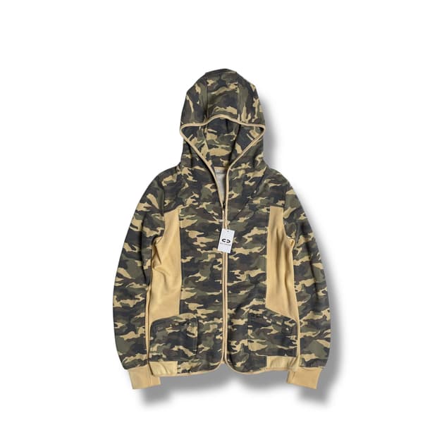밀리터리 패턴 포켓 포인트 집업 후드