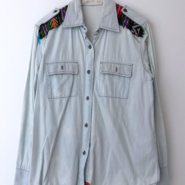 젠스파이렛부티 야상 견장 데님 셔츠 Jen's Pirate Booty