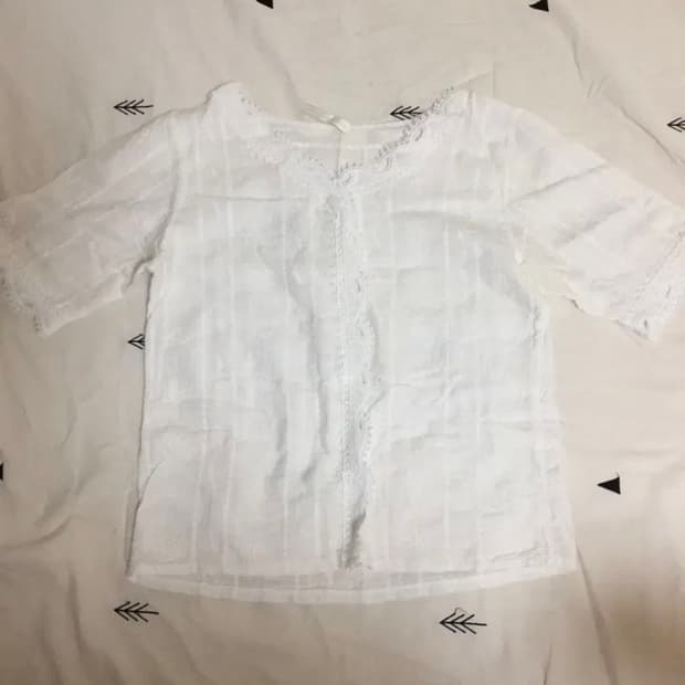 모리걸 하구미 레이스 블라우스