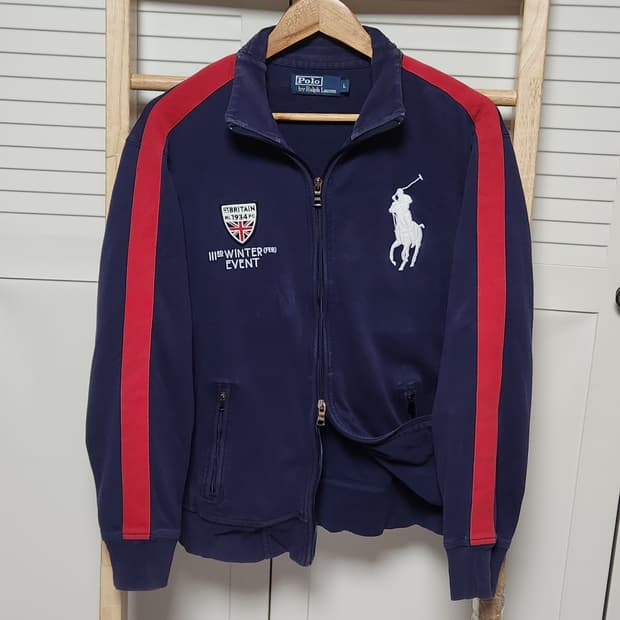 폴로 랄프로렌 빅포니 잉글랜드 코튼 사이드라인 집업 자켓