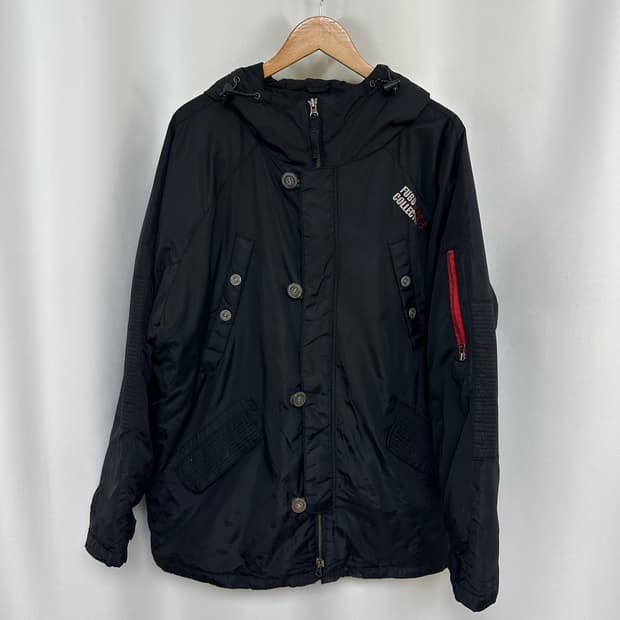  푸부 남자 후드점퍼 패딩 검정 빅사이즈 XL  EO 해