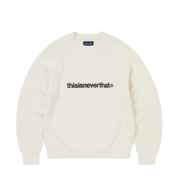 디스이즈네버댓) T-Logo Knit Sweater WH S