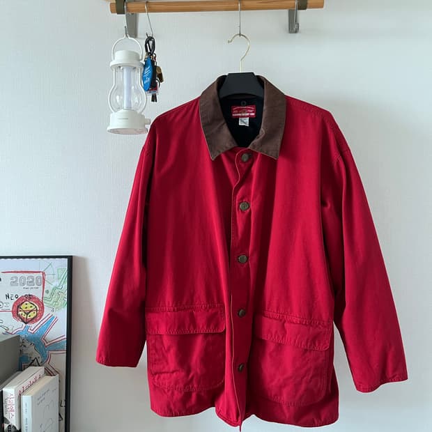 말보로 초어 코트 자켓 레드