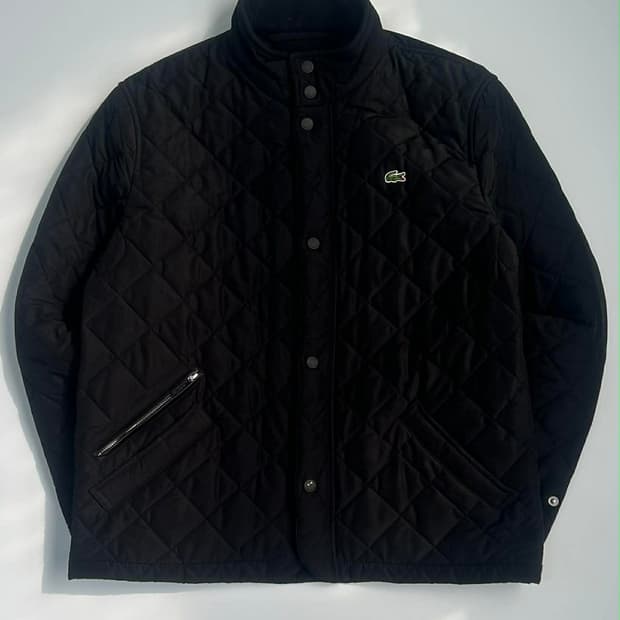 [50] 라코스테 블랙 스냅 퀄팅 자켓