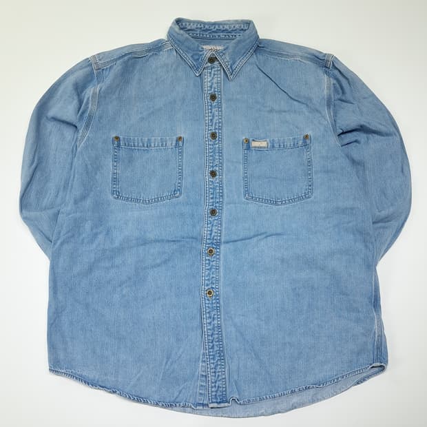 CL587 L 칼하트 00s 코튼 워싱 데님셔츠 셔츠남방
