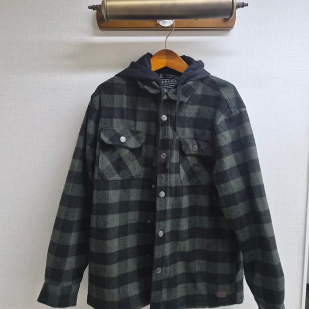 XL) JACHS NEW YORK 잭스뉴욕 플란넬 셔츠 후드 팝니다