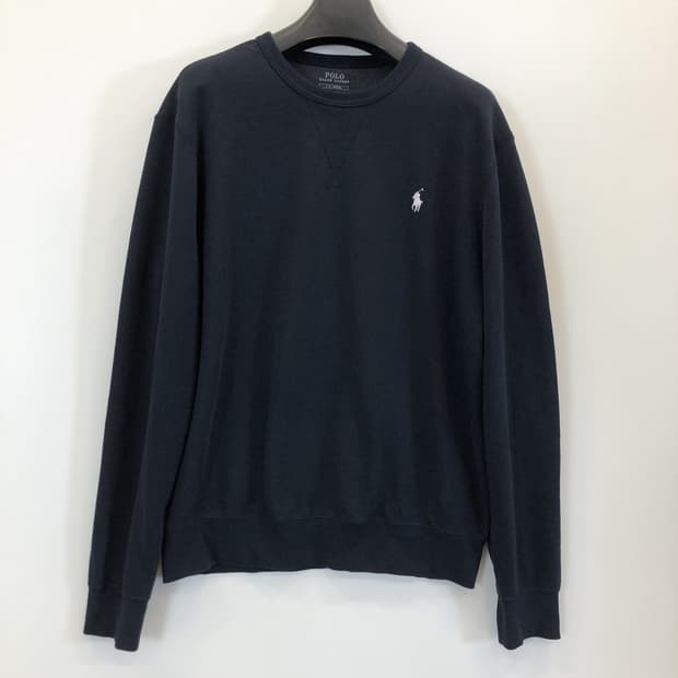 폴로 랄프로렌 더블니트 화이트포니 스웻맨투맨 L