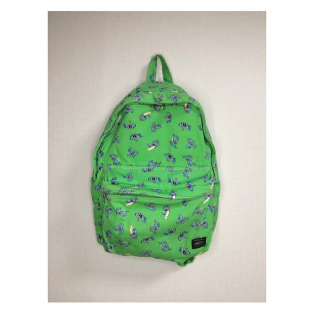 porter x beams 포터 빔즈 콜라보 프린팅 그린 백팩