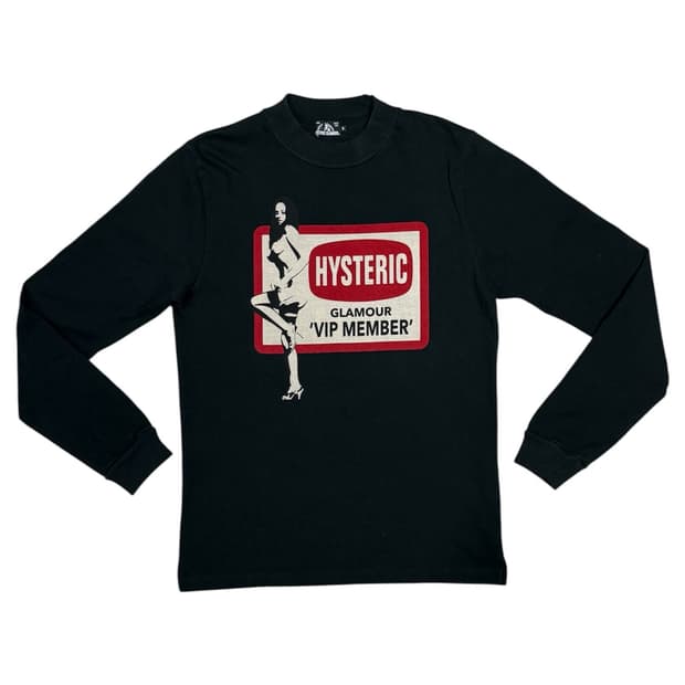히스테릭 글래머 헤비웨잇 원단 히스걸 롱슬리브 티셔츠