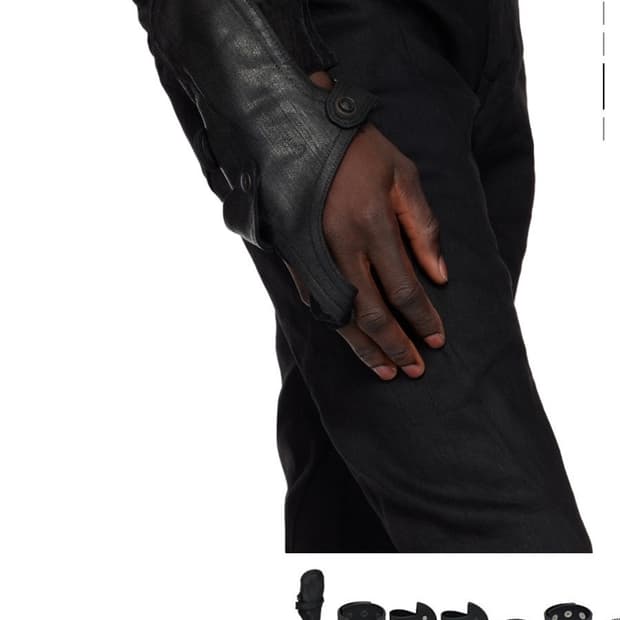 Julius 블랙 홀스터 파우치 코팅 데님 브레이슬릿