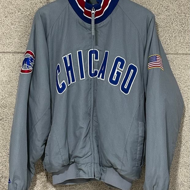 마제스틱 시카고 컵스 성조기 오왼자켓