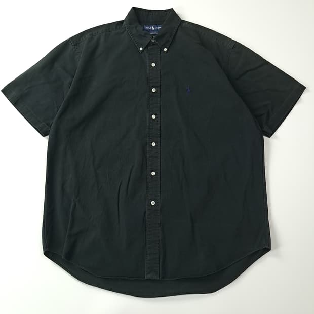 CJ864 L 폴로 90s 블랙 반팔 셔츠 남방