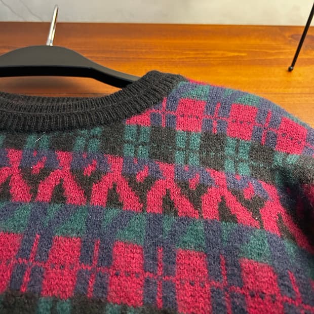 빈티지래드청록니트