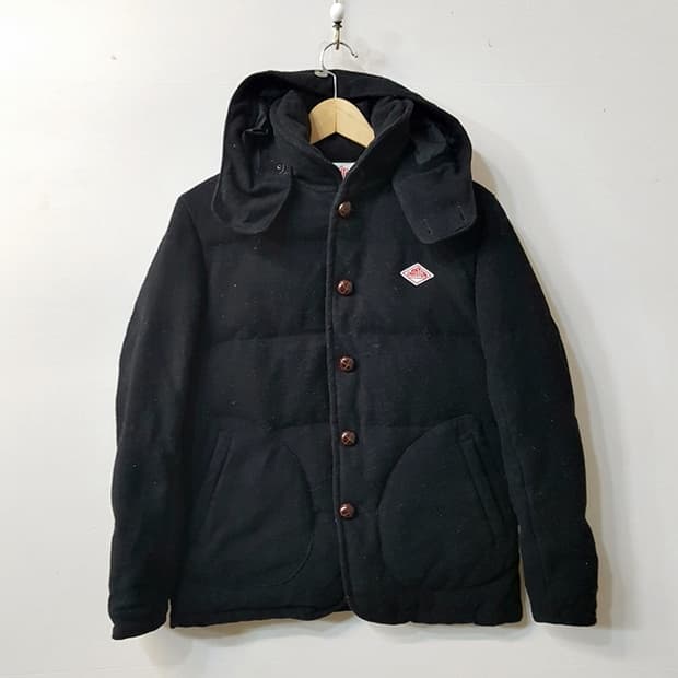 DANTON x BEAMS 단톤 다운 패딩 울 자켓 블랙