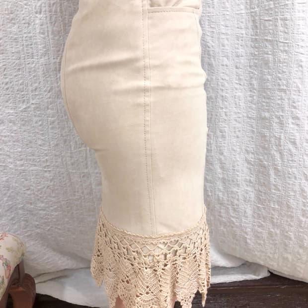Bohemian crochet midi skirt