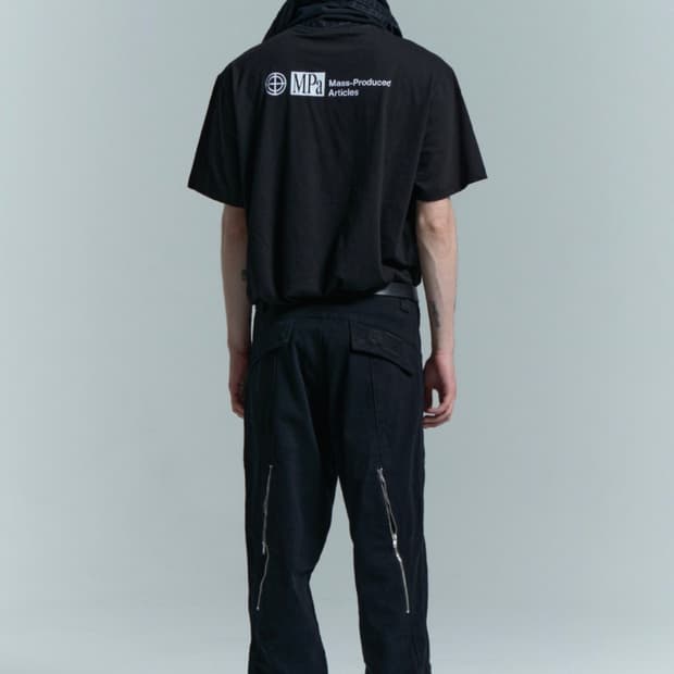 플라스틱프로덕트 MPa 웨이브 지퍼 팬츠 - 블랙