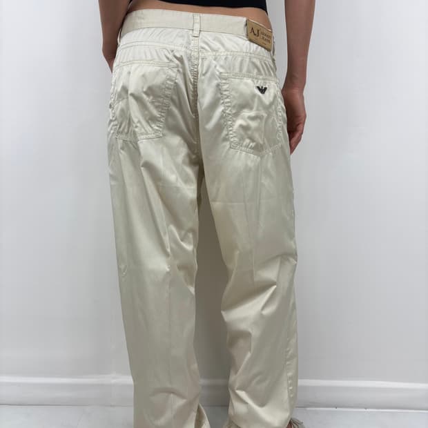 ARMANI IVORY SHIMMER PANTS