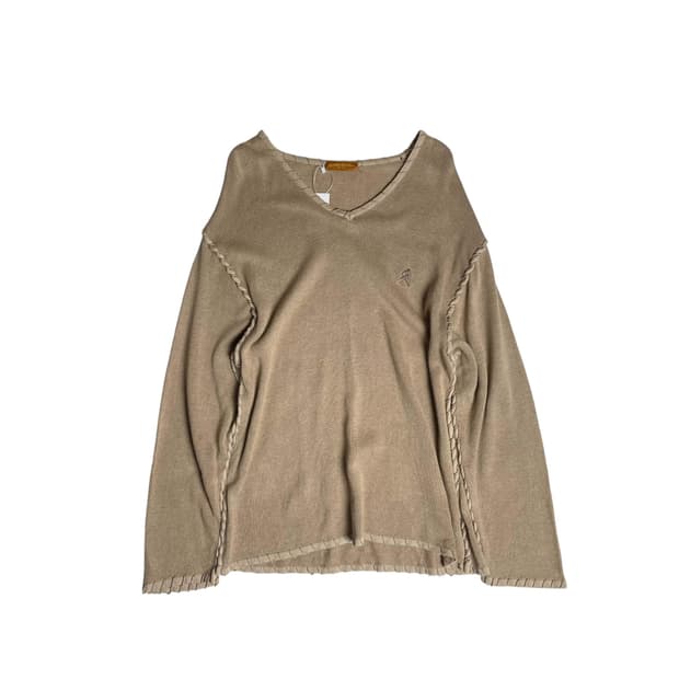 Lancel 린넨 코튼 블렌드 스티치 니트