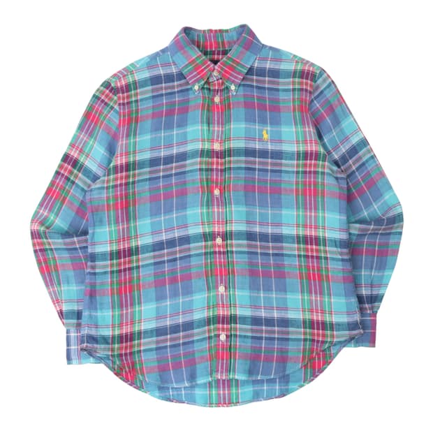 폴로 랄프로렌 린넨 마드라스 체크 셔츠