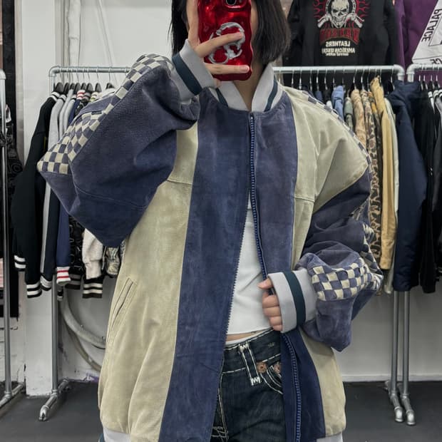 VTG 스웨이드 배색 자켓
