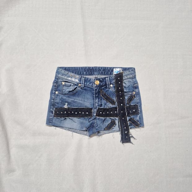 Union Jack Stud Shorts (remake)