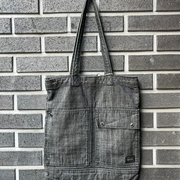 PORTER 포터 데님백 그레이
