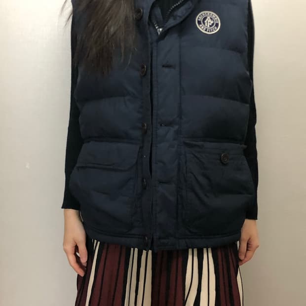 빈티지 아베크롬비 네이비 블루 베스트 패딩