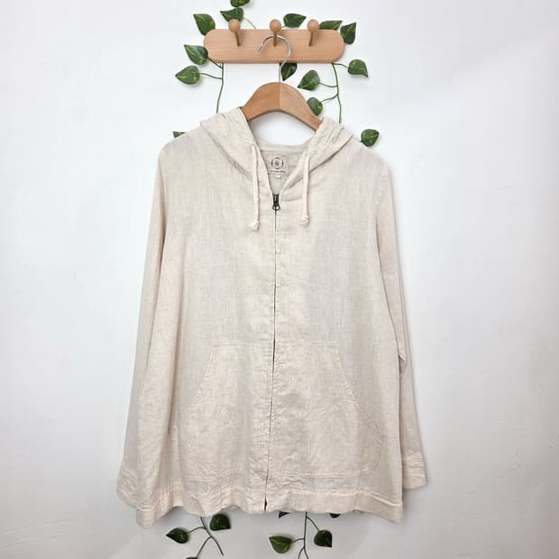 sm2 코지 린넨 후드 점퍼