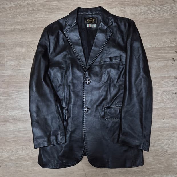 GRAND 그랜드 남성 천연 양가죽 라이더 가죽자켓 M(95)