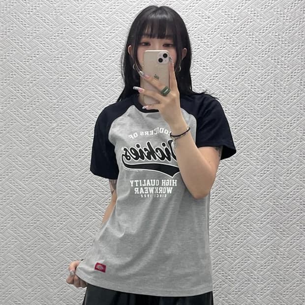 디키즈 366 빈티지 레트로 캐주얼 래글런 반팔티 M C12659