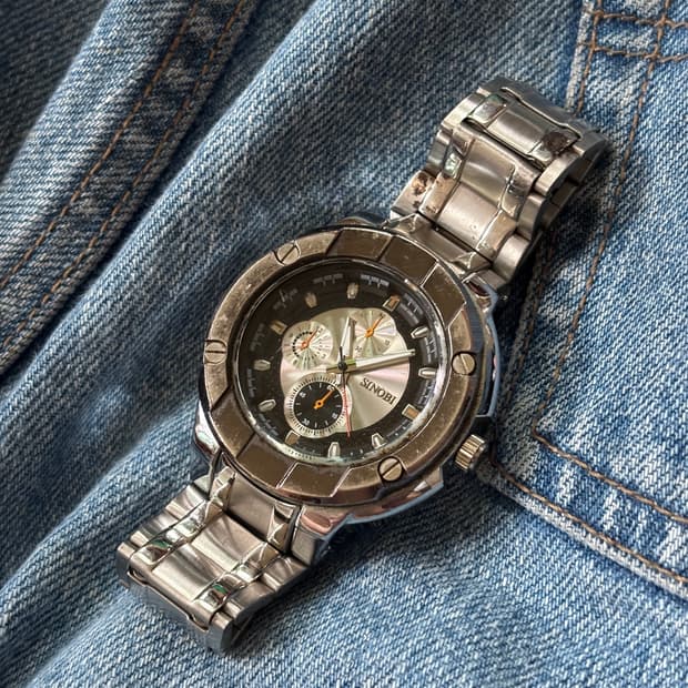 vintage sinobi metal watch