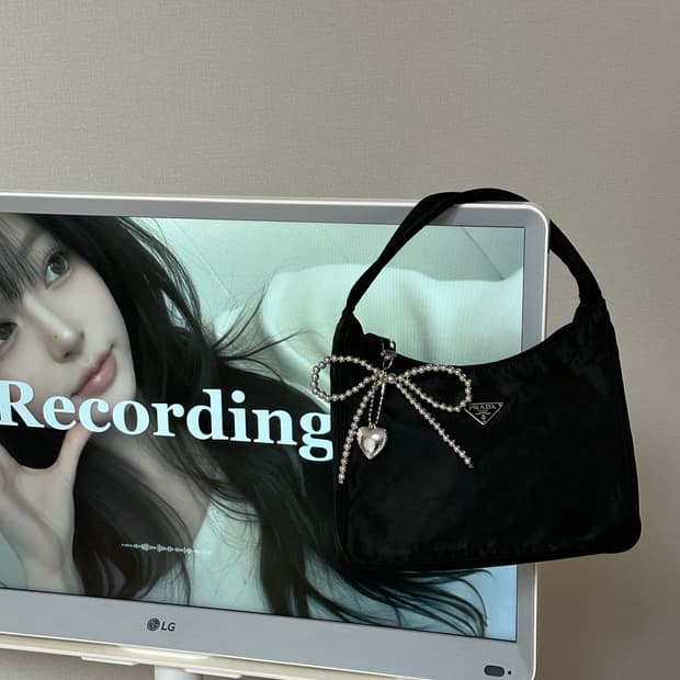 프라다 미니 호보백 나일론 포코노 토트백 y2k