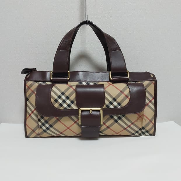 버버리 런던 헤이마켓 체크 포켓 토트백 (정품)