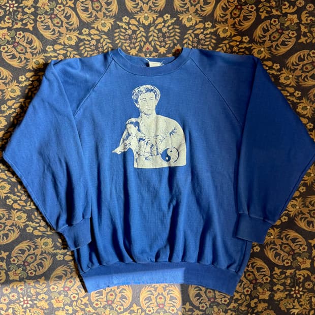 90s 이소룡 Bruce Lee 래글런 빈티지 스웻셔츠