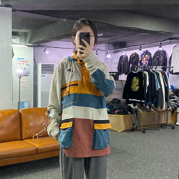 나이키 컬러블록 후드 아노락 B2248