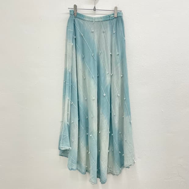 Powder Blue Textured Skirt