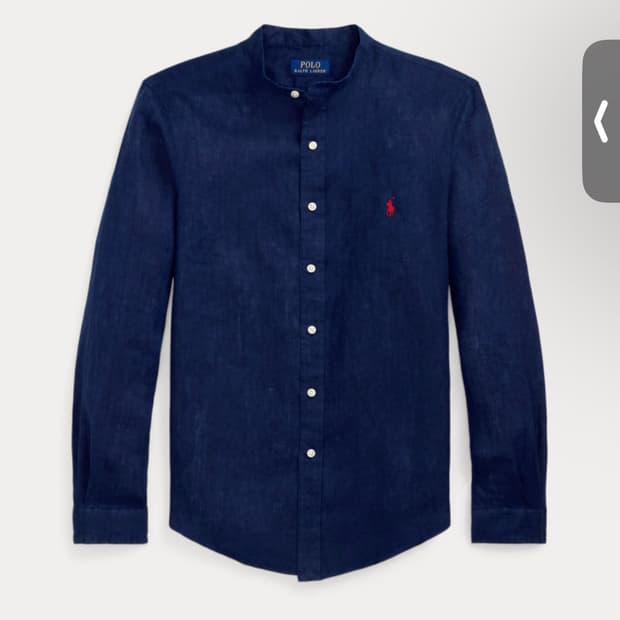 폴로 린넨 셔츠 헨리넥 m (네이비)