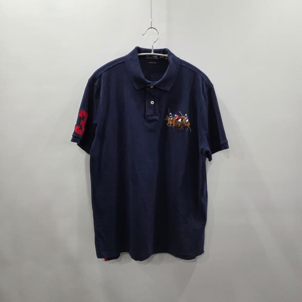 폴로랄프로렌 멀티빅포니 피케 카라 반팔티 네이비 L 